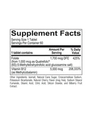 Methyl B12 Supplement Facts