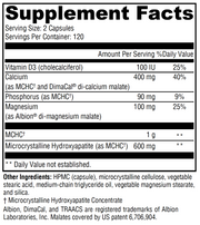 MCHC Calcium Supplement Facts